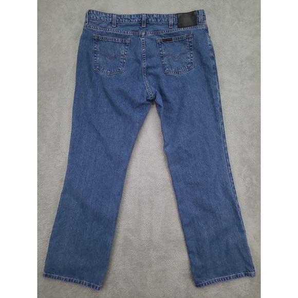 Harley Davidson Womens‎ Bootcut Blue Jeans Size 16 High Rise 35X30.5 Y2K - Picture 12 of 16